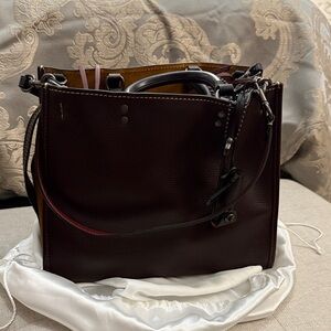 Coach Dark Brown Leather Shoulder Bag